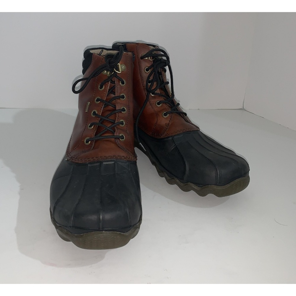Sperry Top-Sider Boots Mens Size 10.5 Brown Leather Duck Waterproof STS10548